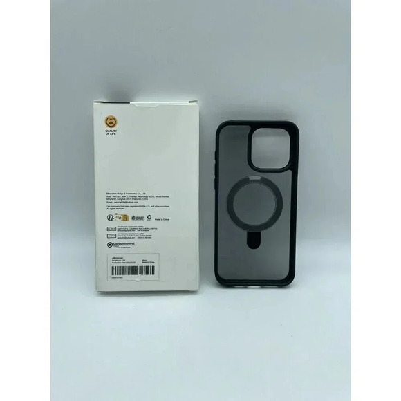 Humixx Translucent Black Case For iPhone 15 Pro Max 6.7” Kickstand Mag-Guard - Picture 3 of 10